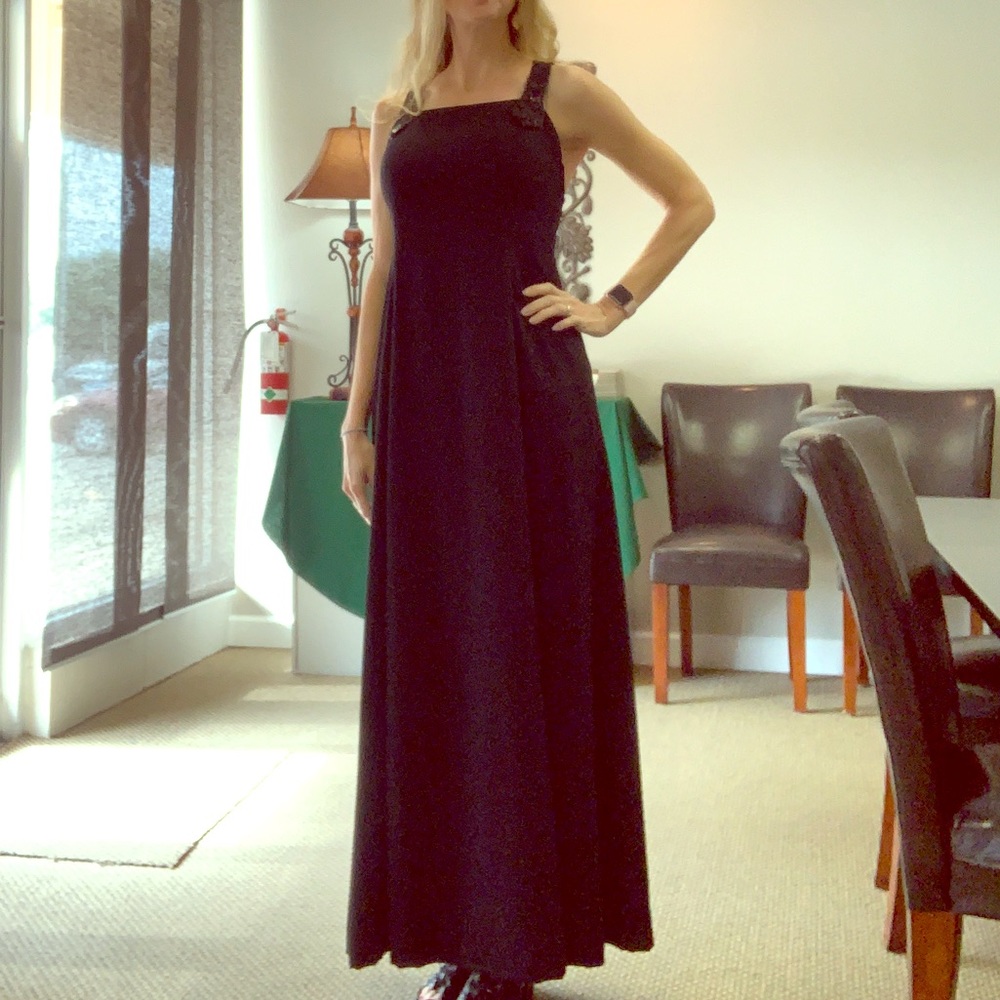 Evan Picone Evening Dress, black Sz 10 full-length